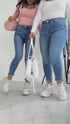 Blue denim pants without rips "WAVE" DJ2585